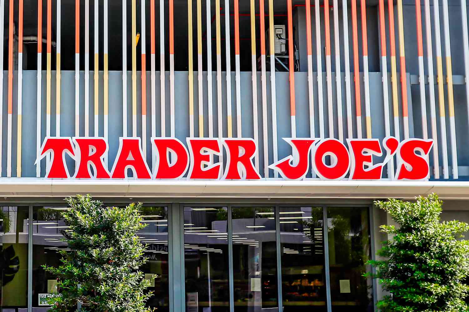 Outside view of a Trader Joe's store