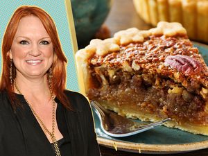 Ree Drummond pictured alongside a dish of pecan pie
