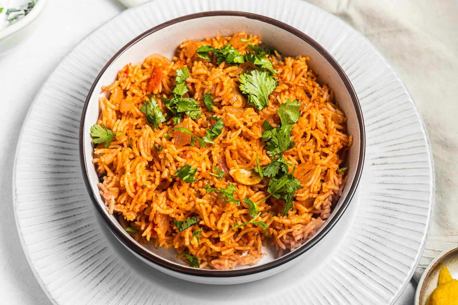 Tomato Rice with Coriander Leaves