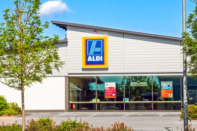 The outside view of a ALDI store