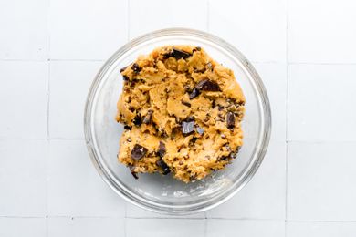 Skillet Chocolate Chip Cookie Dough (with Chocolate Pieces)