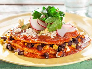 Vegetarian Stacked Enchiladas
