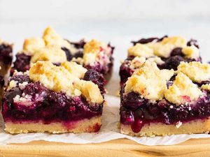 Blueberry Crumb Bars with Shortbread Crust
