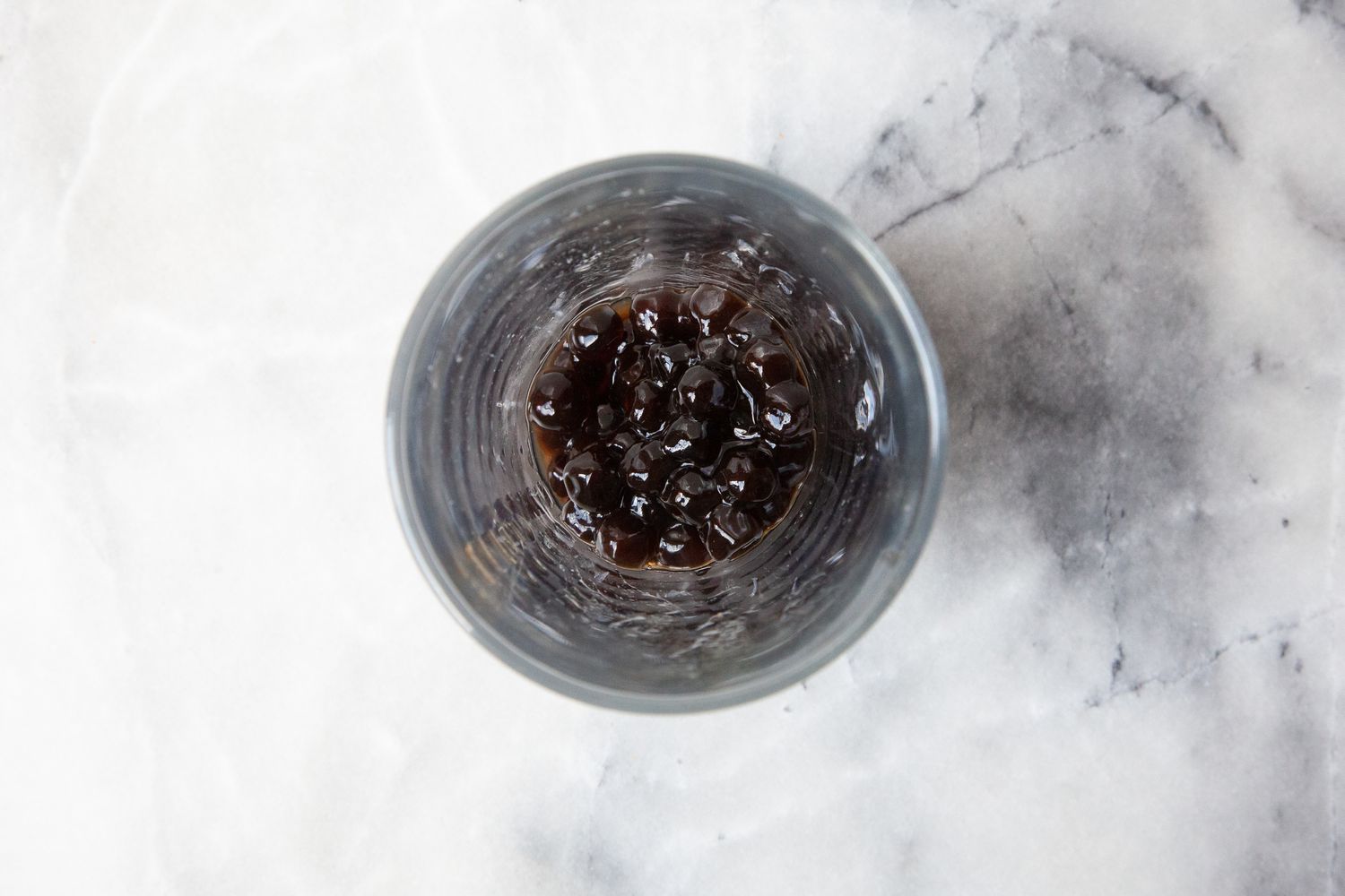 Cooked Tapioca Pearls in a Glass