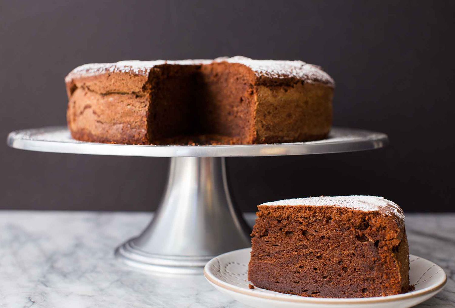 slice of Bittersweet Chocolate Cake