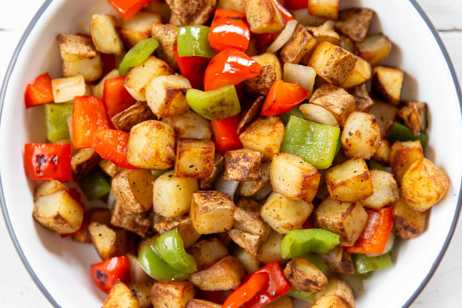 Potatoes O'Brien in a bowl 