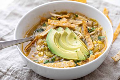 Green Chicken Chili recipe made in the slow cooker