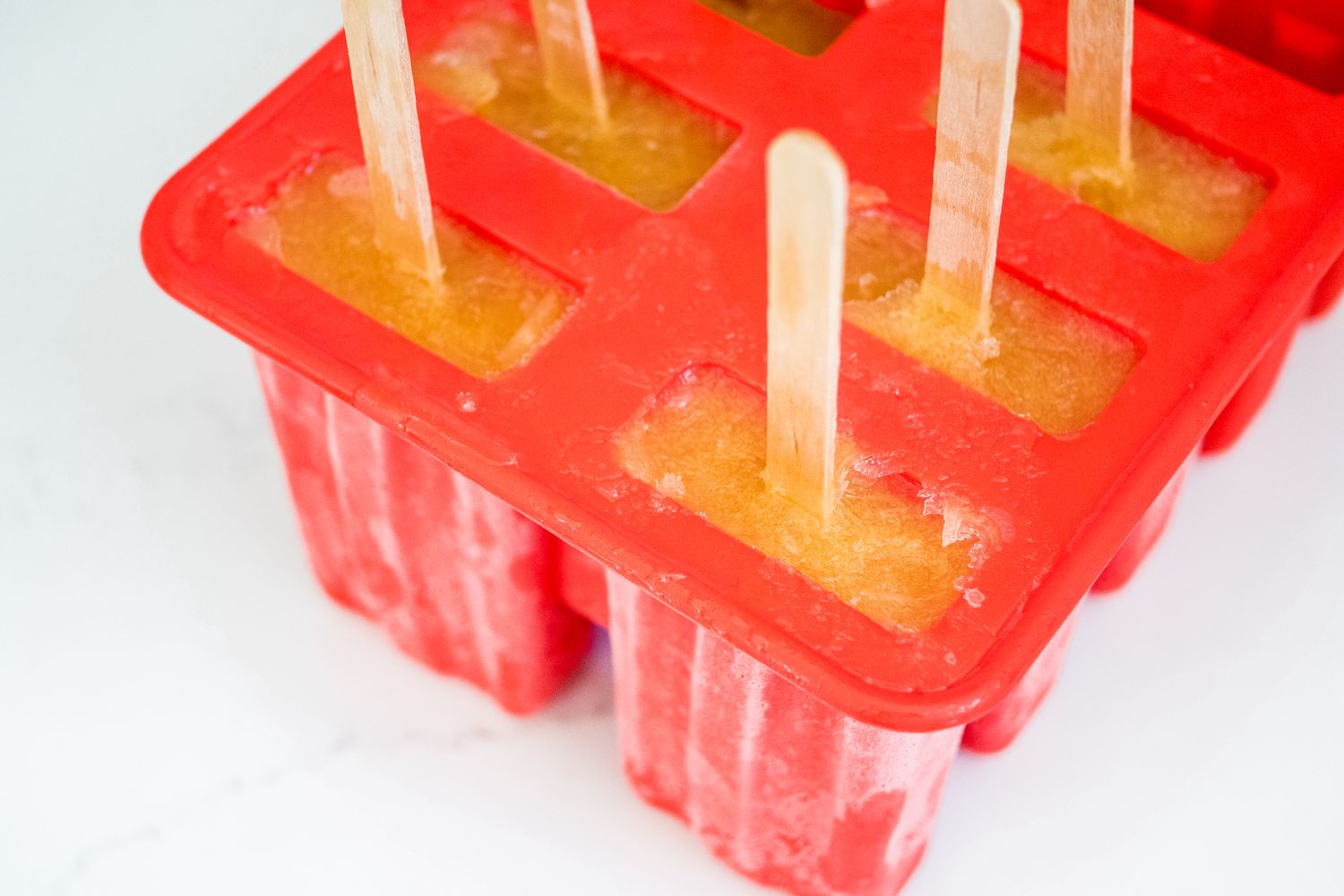 Peach Daiquiri Popsicles in Molding