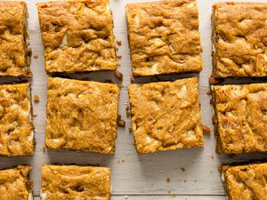 Pumpkin Blondies on a Counter 