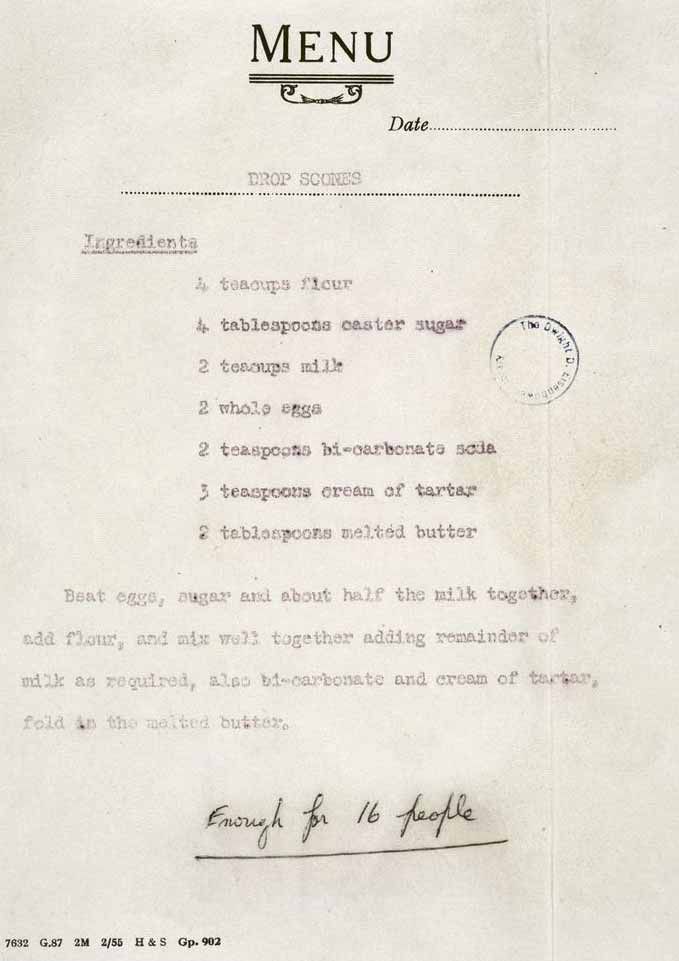 Queen Elizabeth Drop Scones original recipe