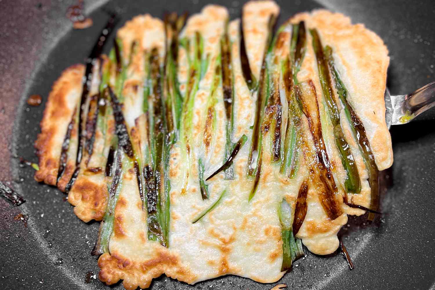 Cooked Pajeon in Pan 