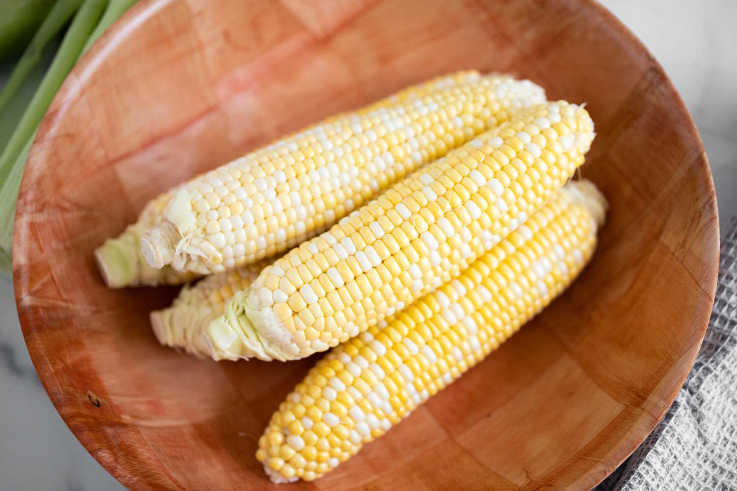 Shucked Ears of Corn for Trinidadian Boiled Corn