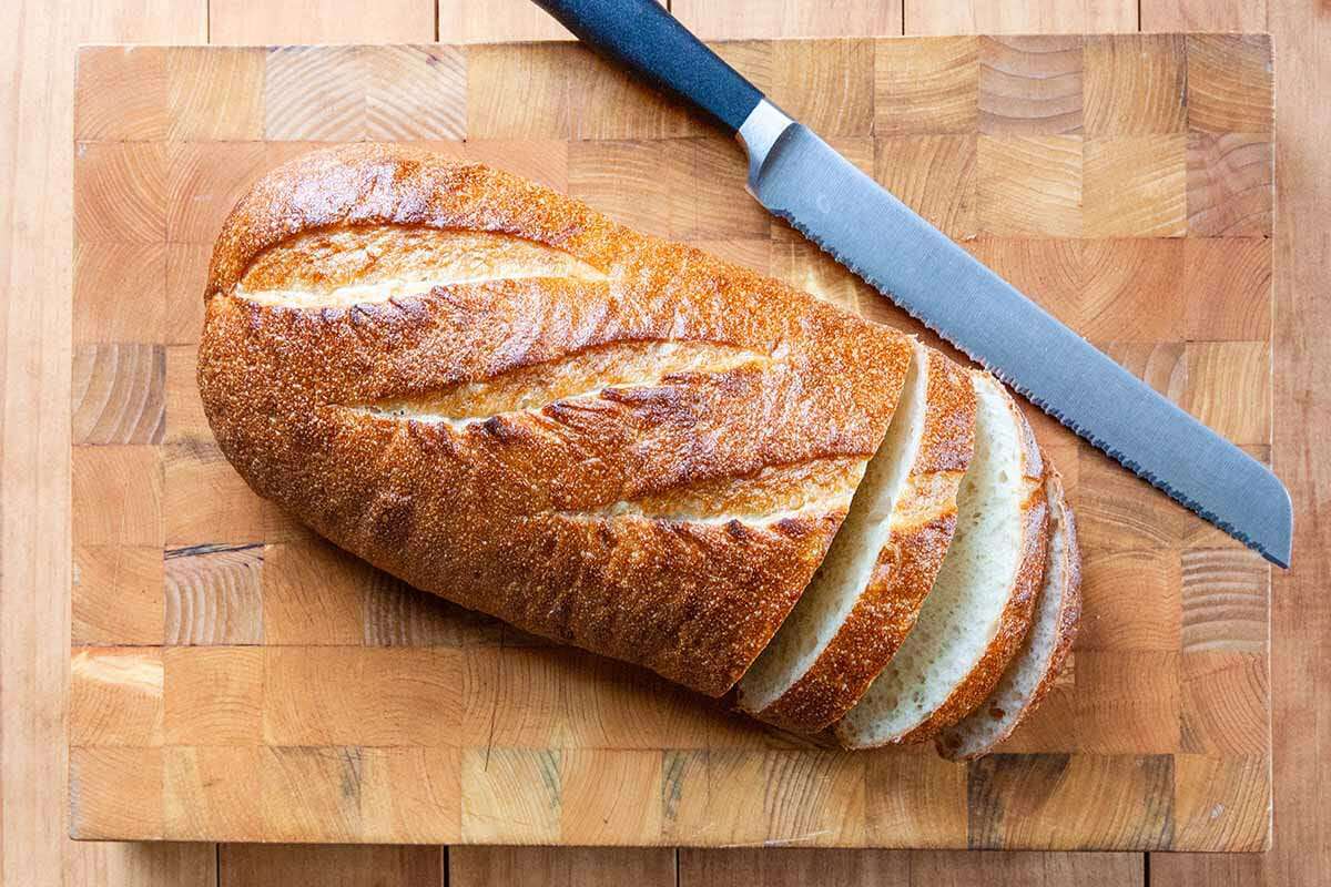 French Toast with Eggnog slice the bread