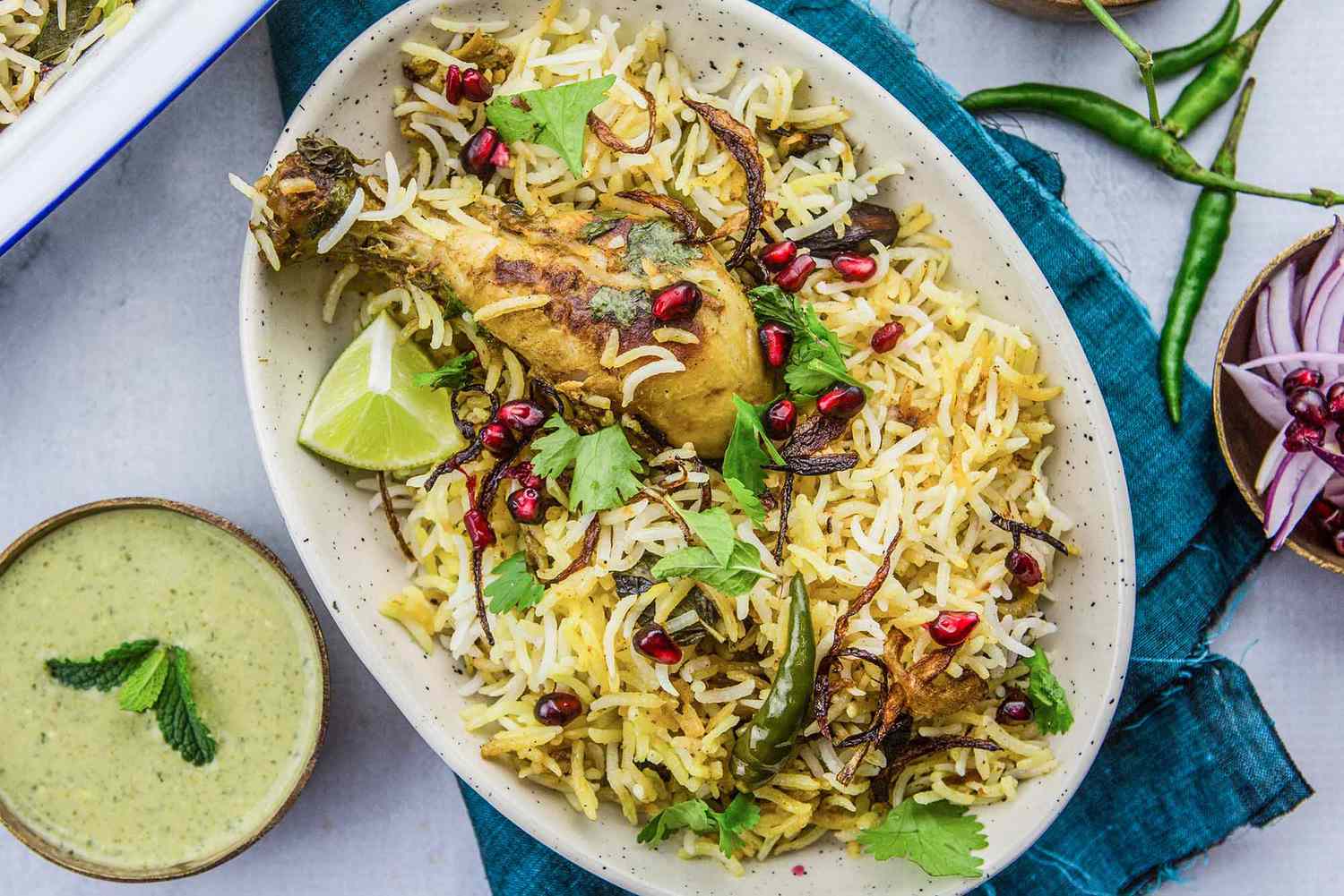 Easy Biryani with Chicken serve the biryani