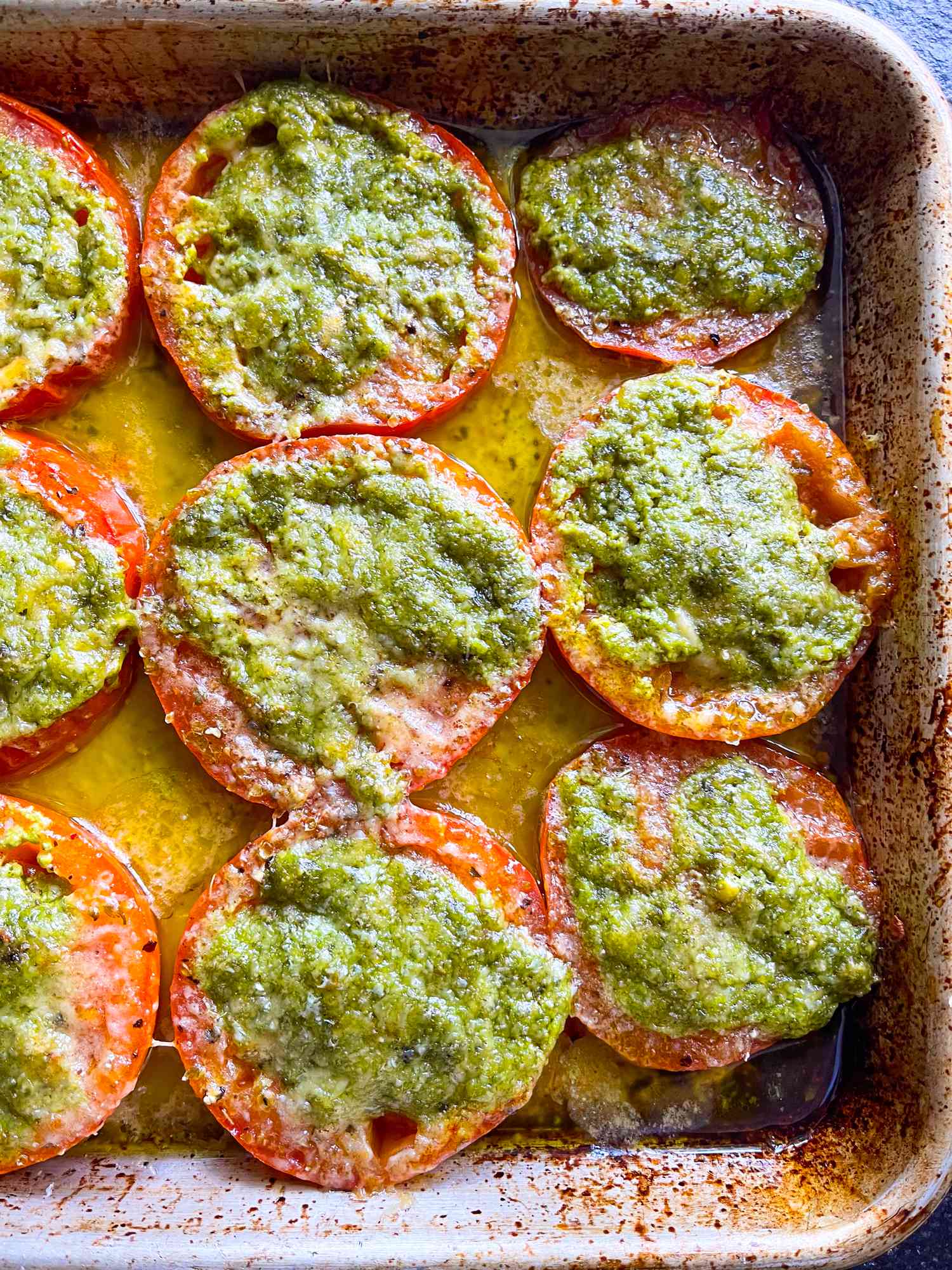 Tomatoes with pesto