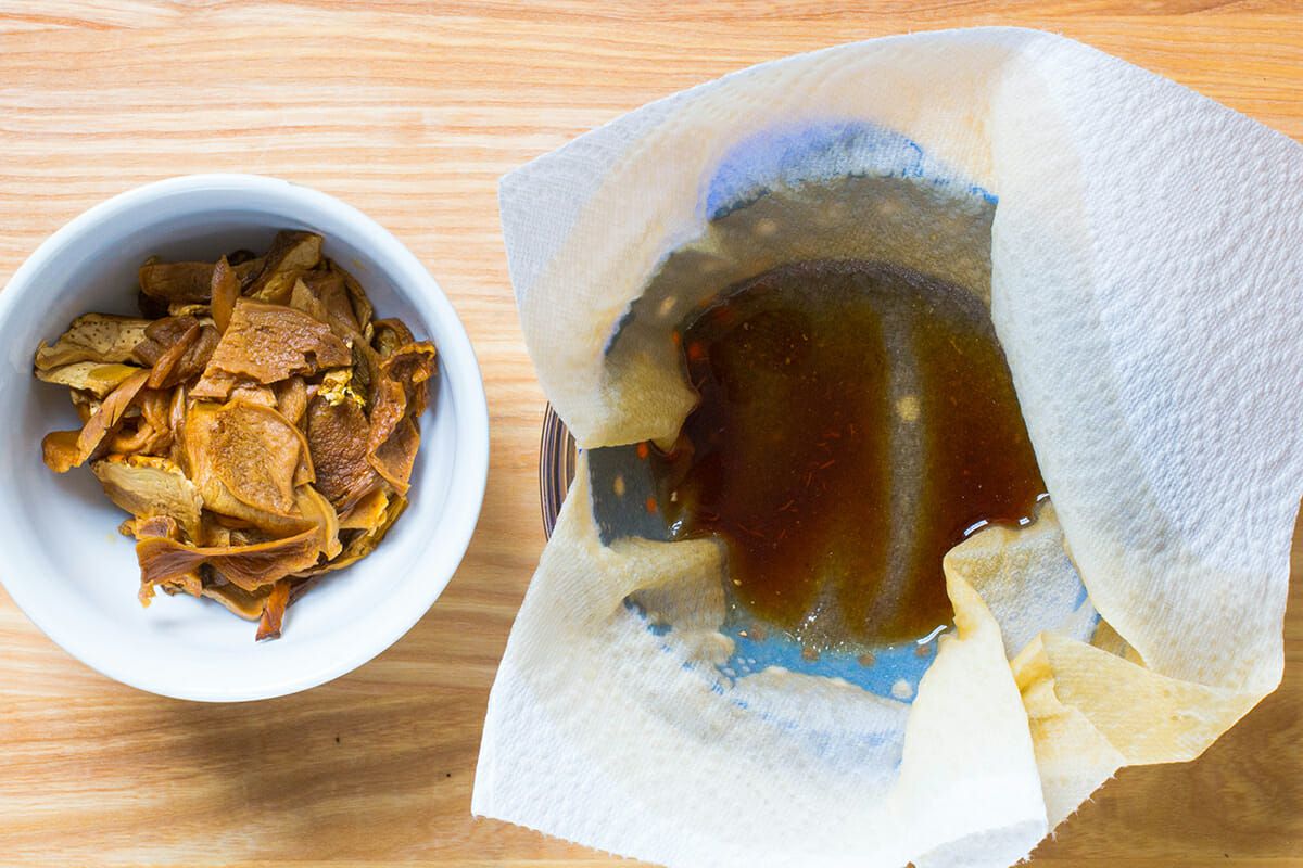 mushrooms for Mushroom Barley Soup