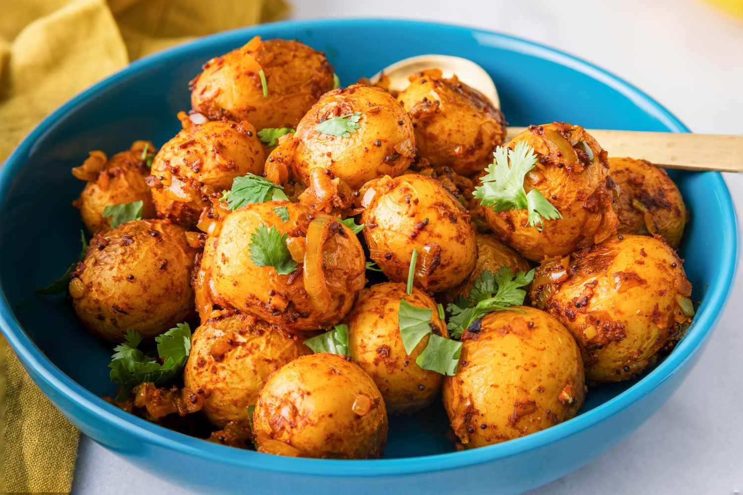 Bombay Aloo (Bombay Potatoes) in a large bowl