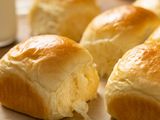 Close-up of golden yeast rolls