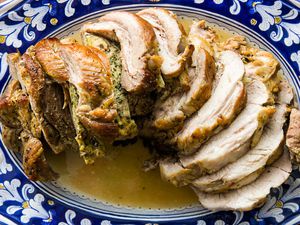 Braised Stuffed Pork Shoulder