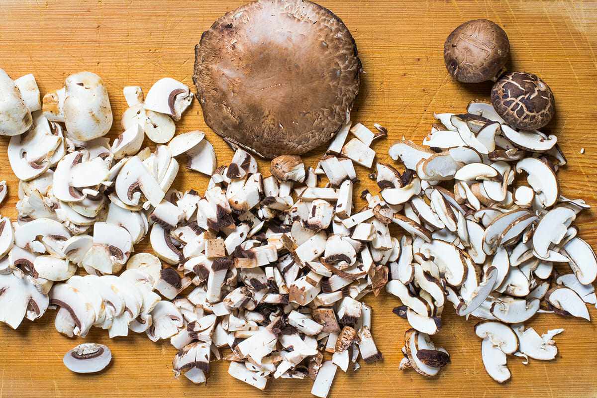 mushrooms for Mushroom Barley Soup