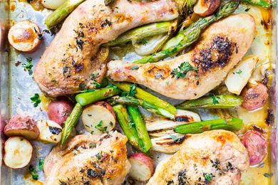 Sheet Pan Chicken with Asparagus and Potatoes