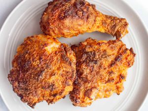 Air Fryer Fried Chicken on a platter