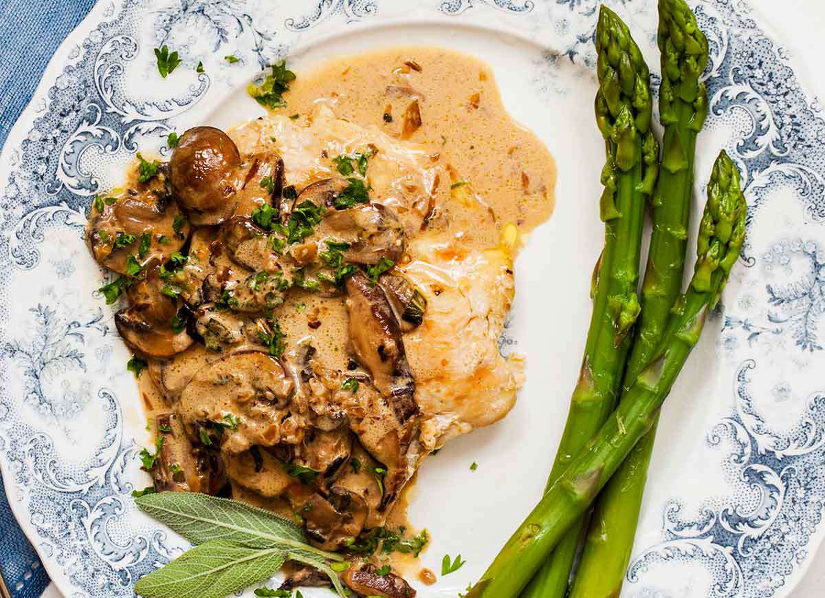 Chicken with Mushroom Sage Sauce