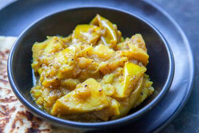 easy green apple curry