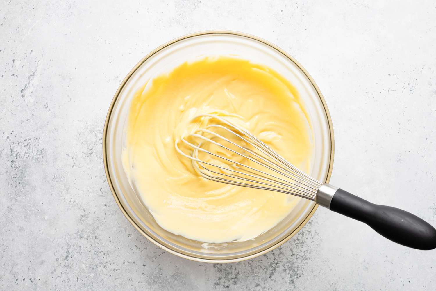Mix Pastry Cream with Whisk for Bee Sting Cake Filling
