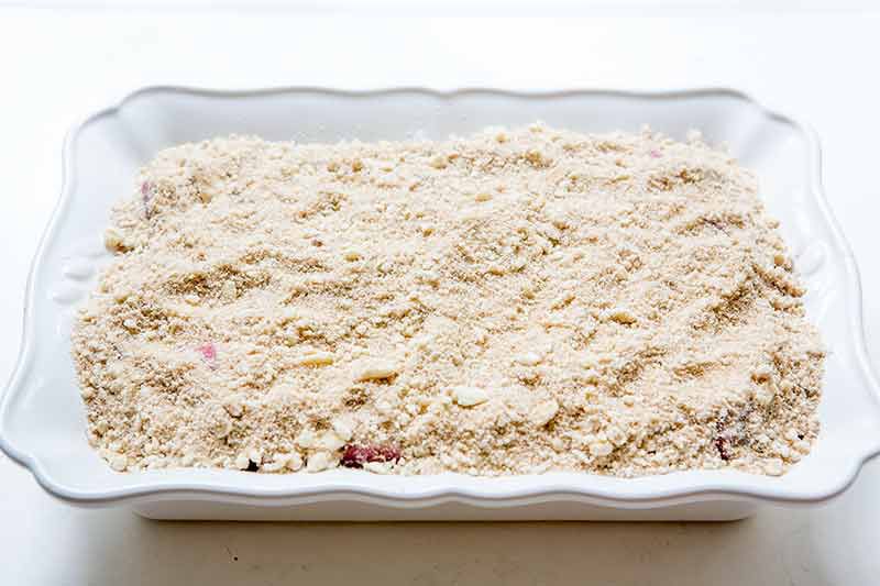 how to make crumble topping for rhubarb