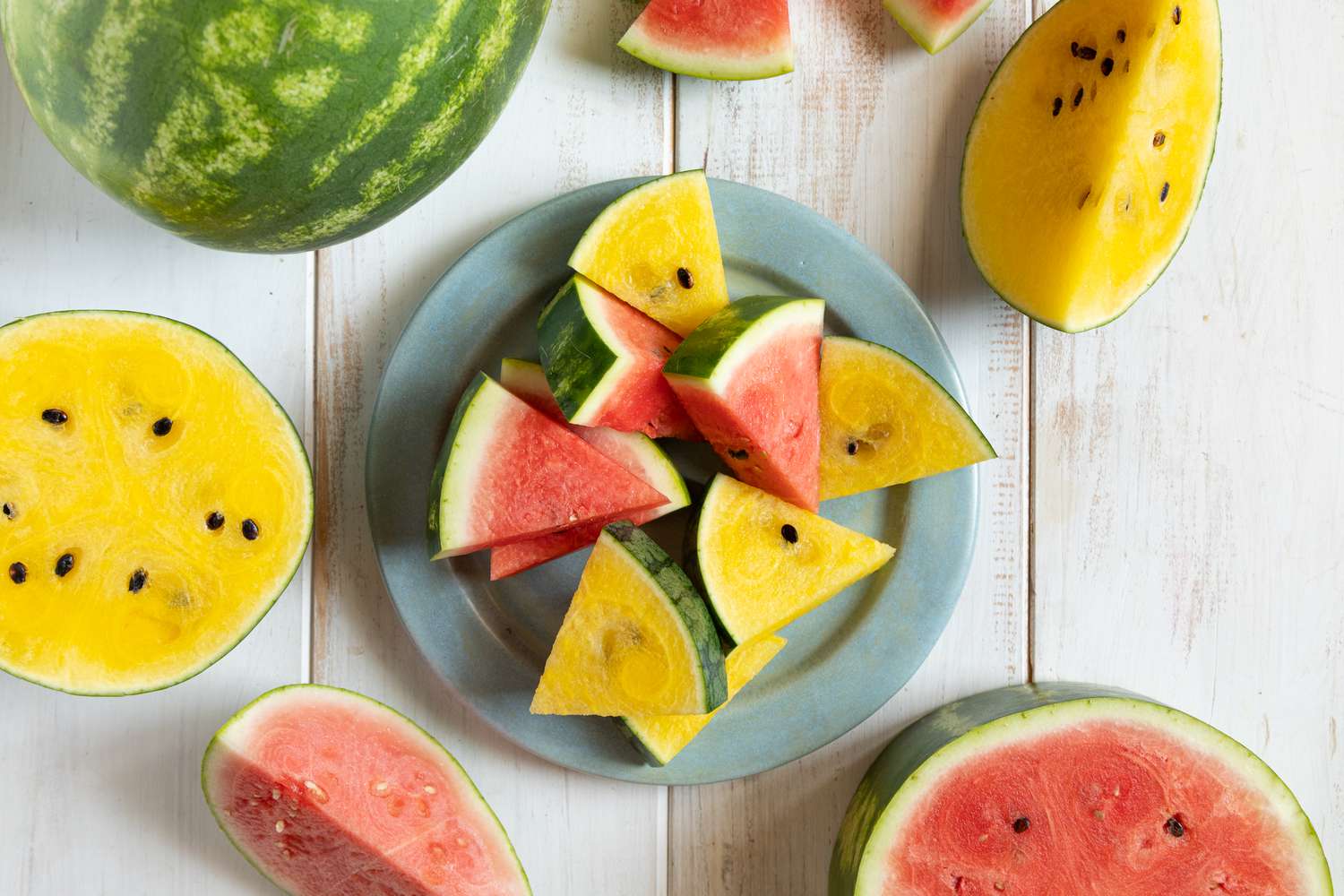 Yellow and red watermelon varieties