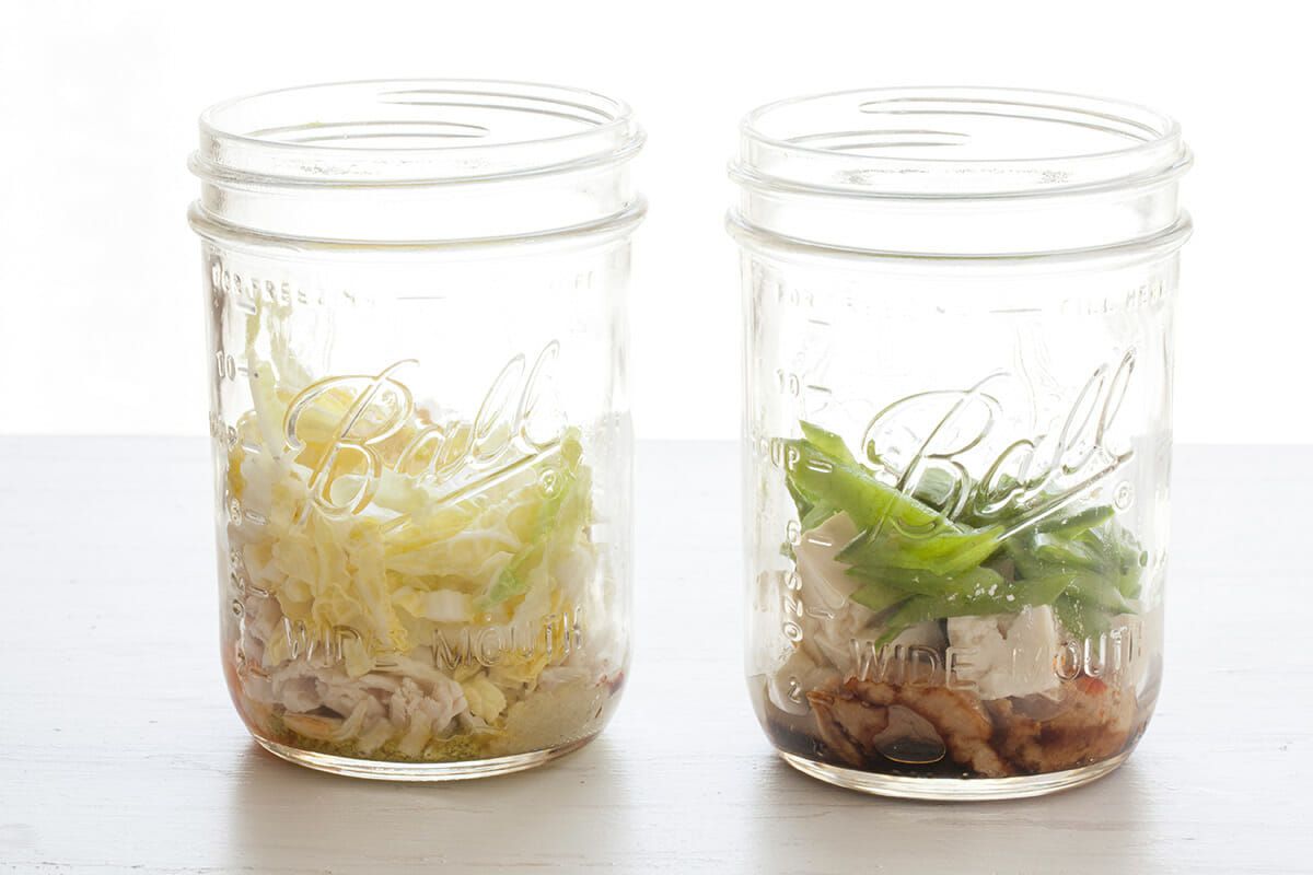 From Scratch Ramen Noodle Cups add the veggies