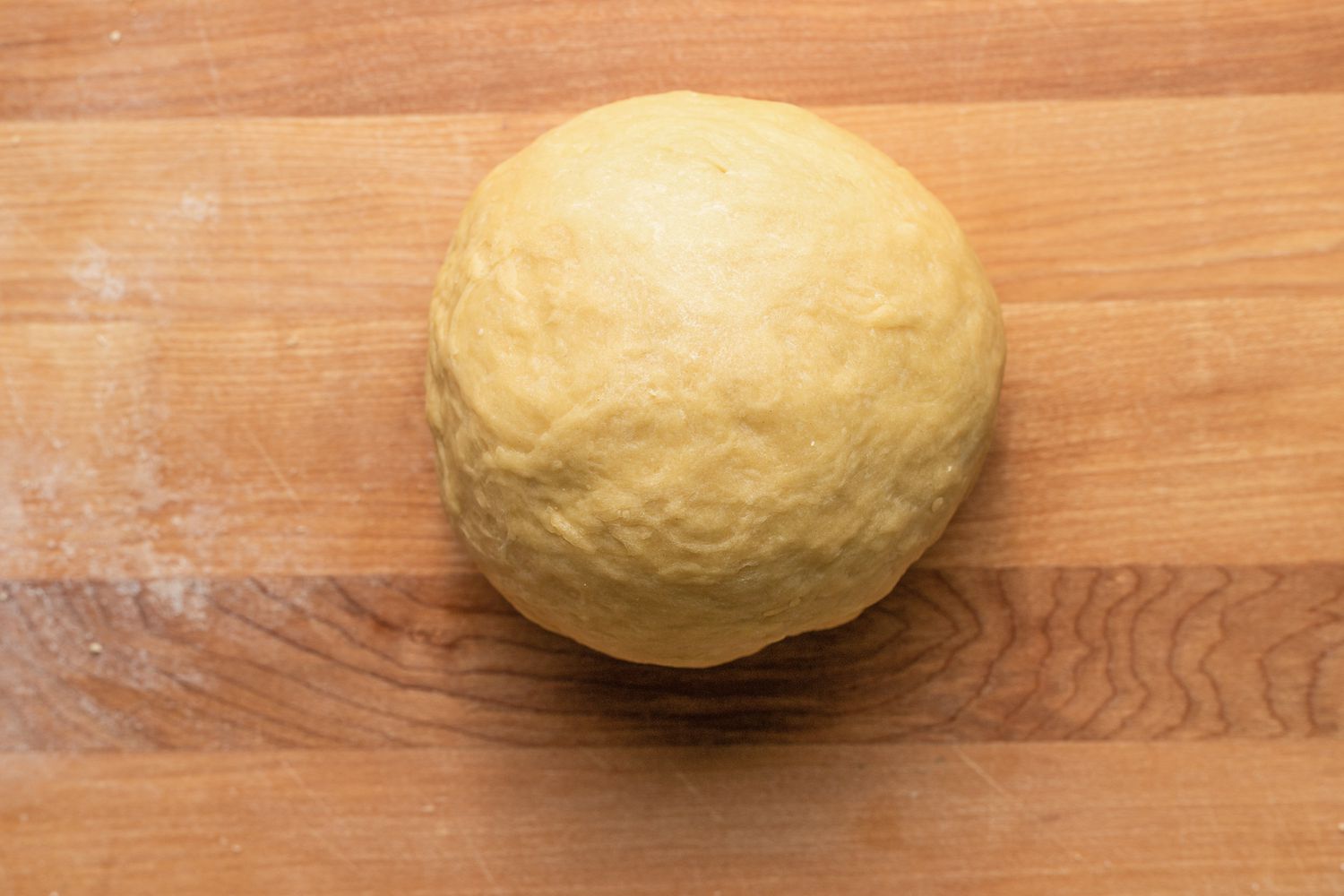 Homemade Tagliatelle Dough Formed Into a Ball 