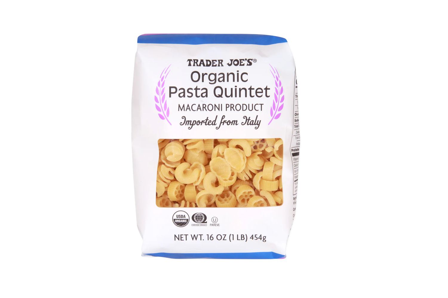 Trader Joe's Organic Pasta Quintet