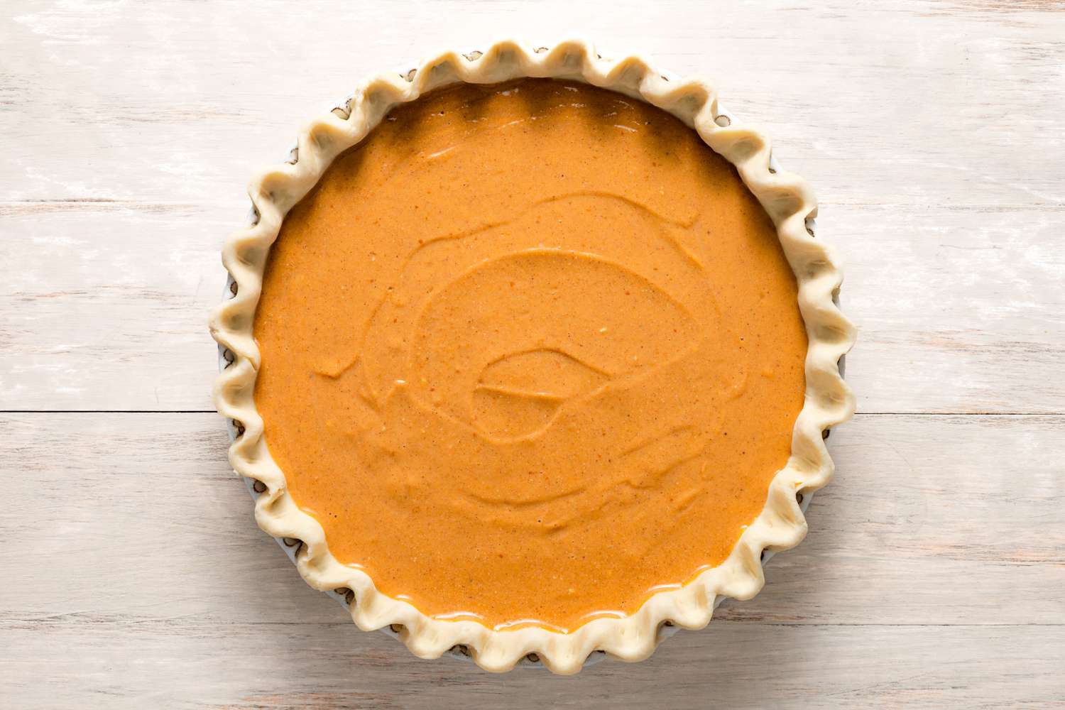 Vegan Pumpkin Pie in a Baking Dish (Not Baked)