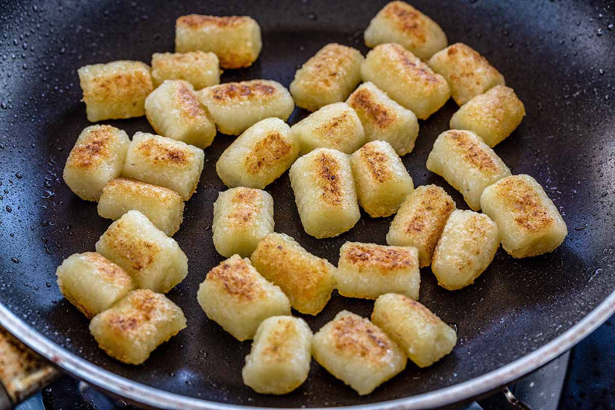 Gluten-Free Cauliflower Gnocchi Recipe pan saute the gnocchi