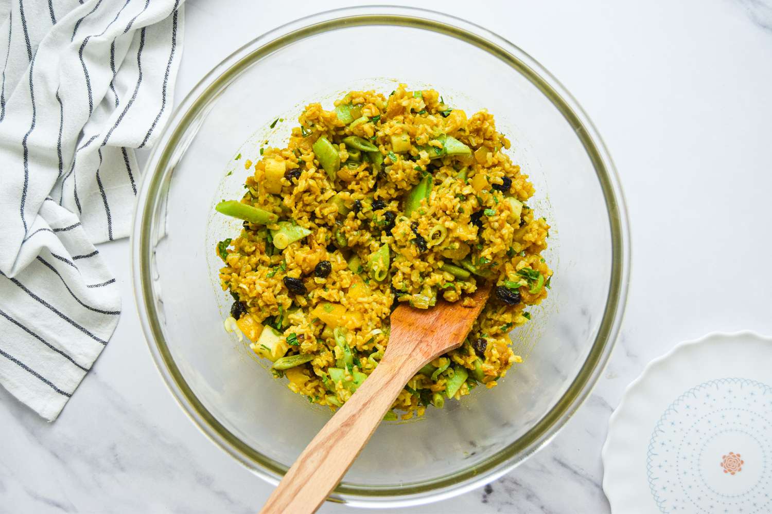 Mix in Raisins and Celery for Curry Rice Recipe