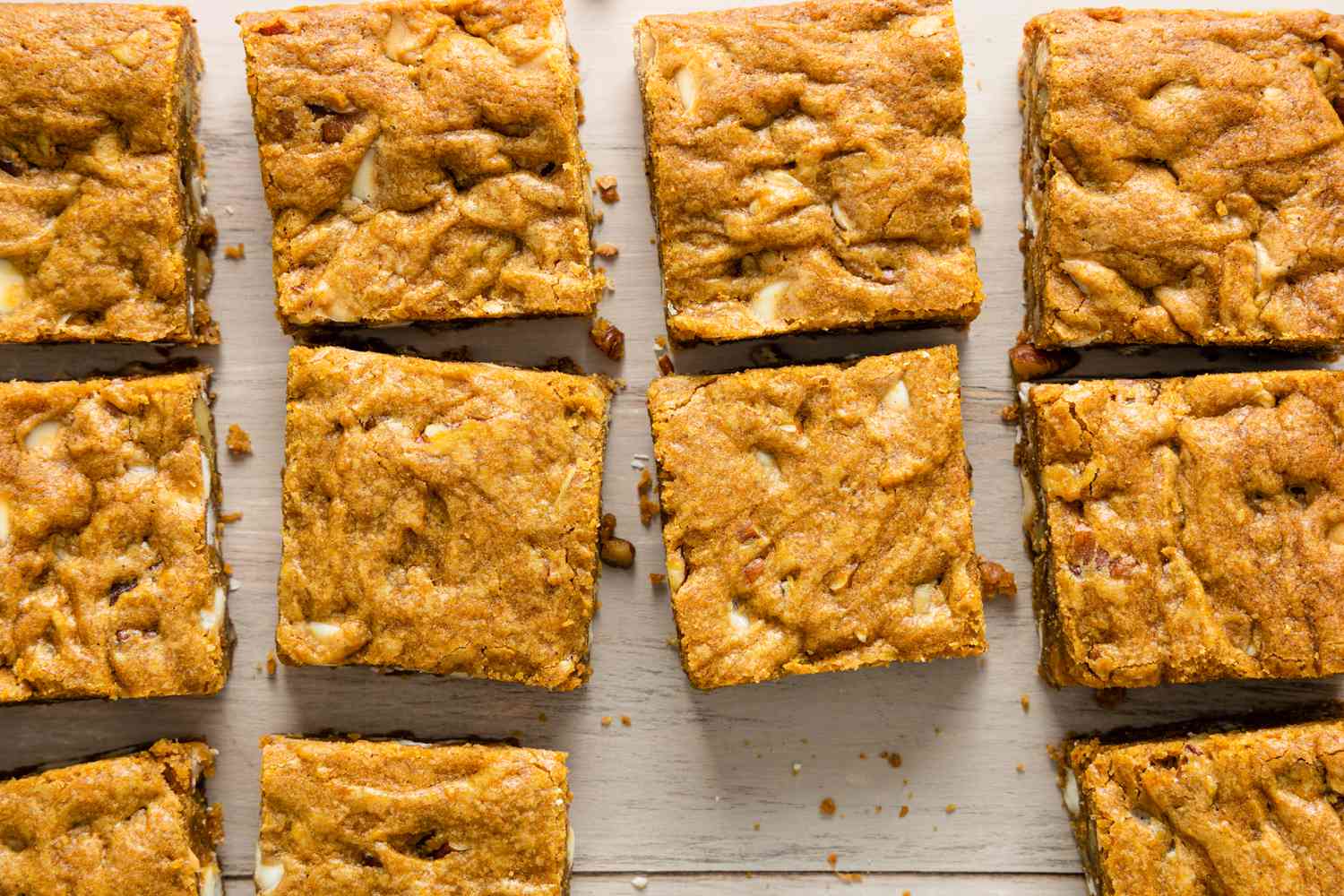 Pumpkin Blondies on a Counter 