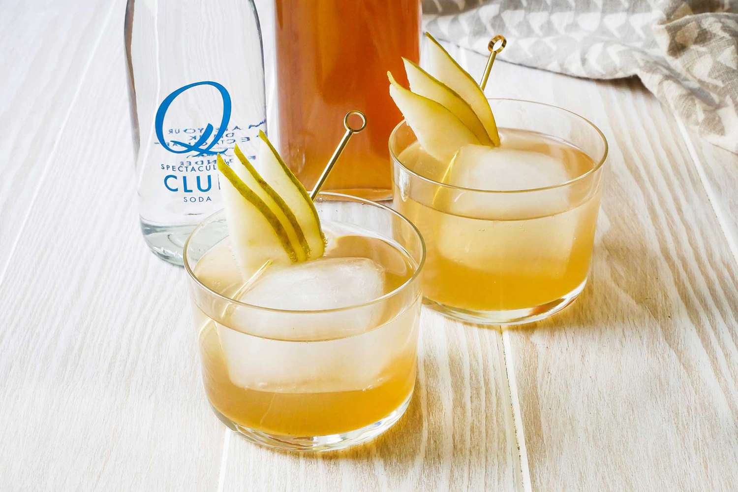 pear ginger shrub drink