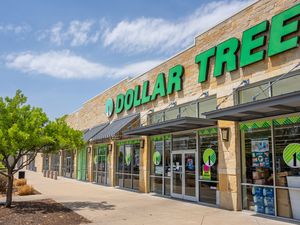 Dollar Tree storefront with signage and entrance