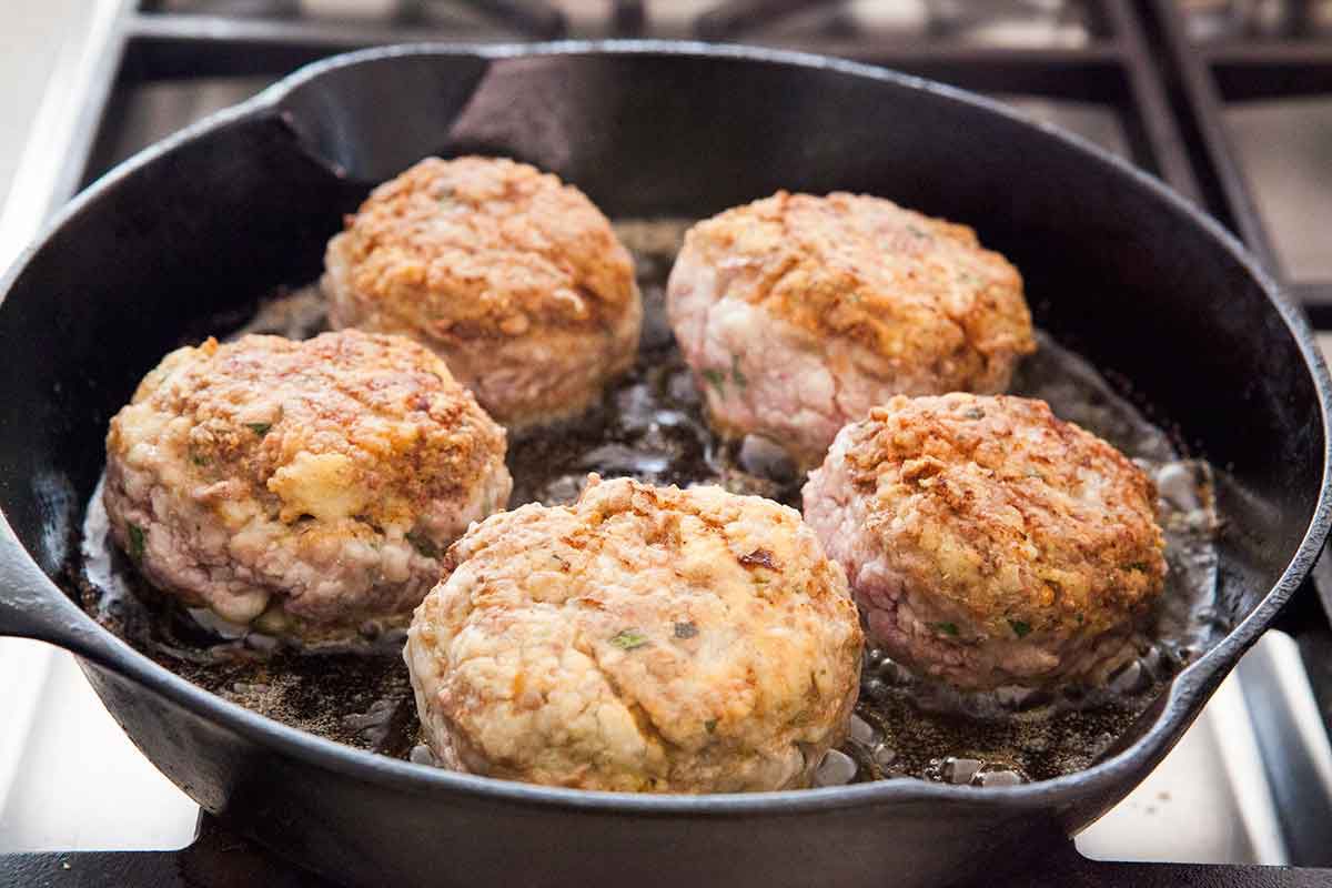 Brown the italian meatballs in a skillet