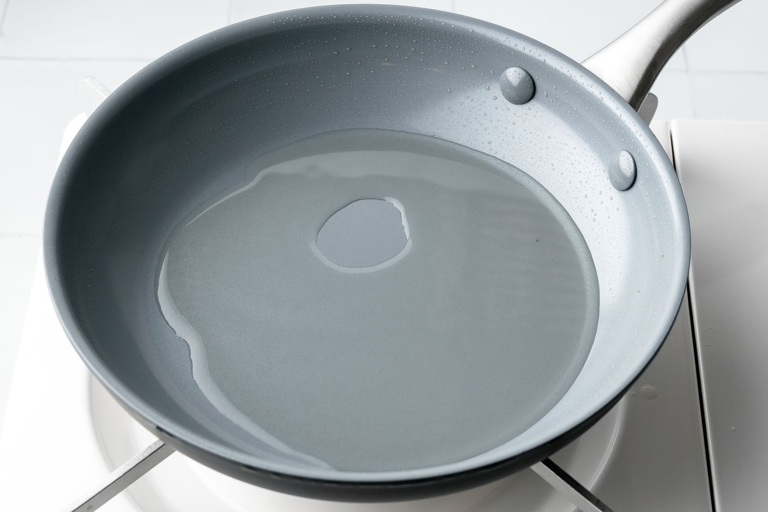 Heated Oil in a Pan for Kai Jeow Recipe