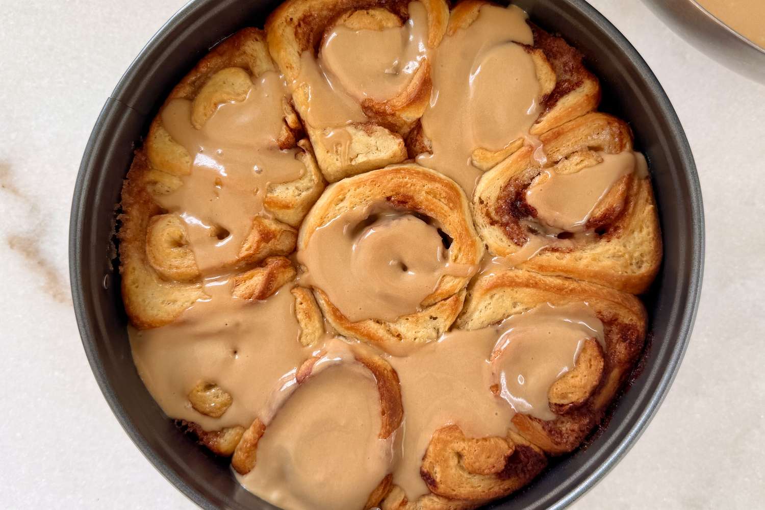 cinnamon rolls in a pan