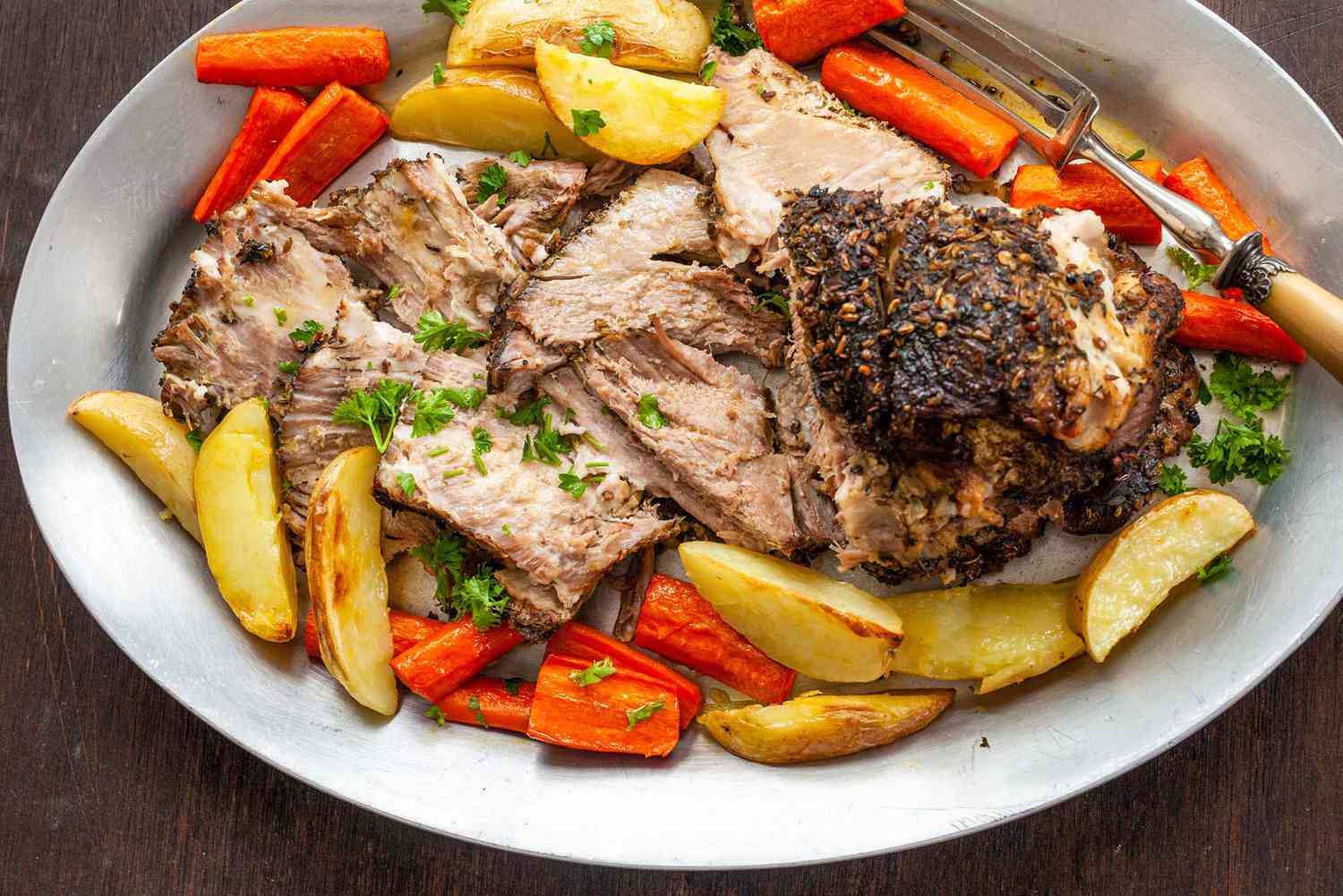 roasted pork with root vegetables