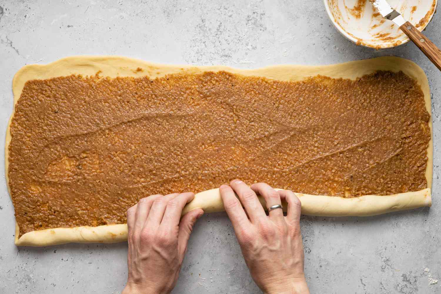 Povitica Dough Rolled into a Long Log