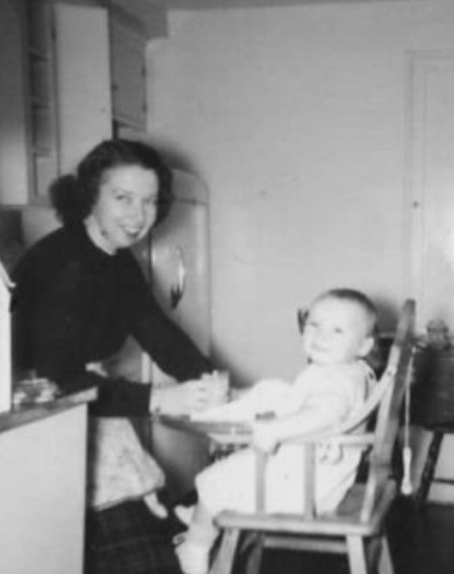 Molly Adams with her grandmother