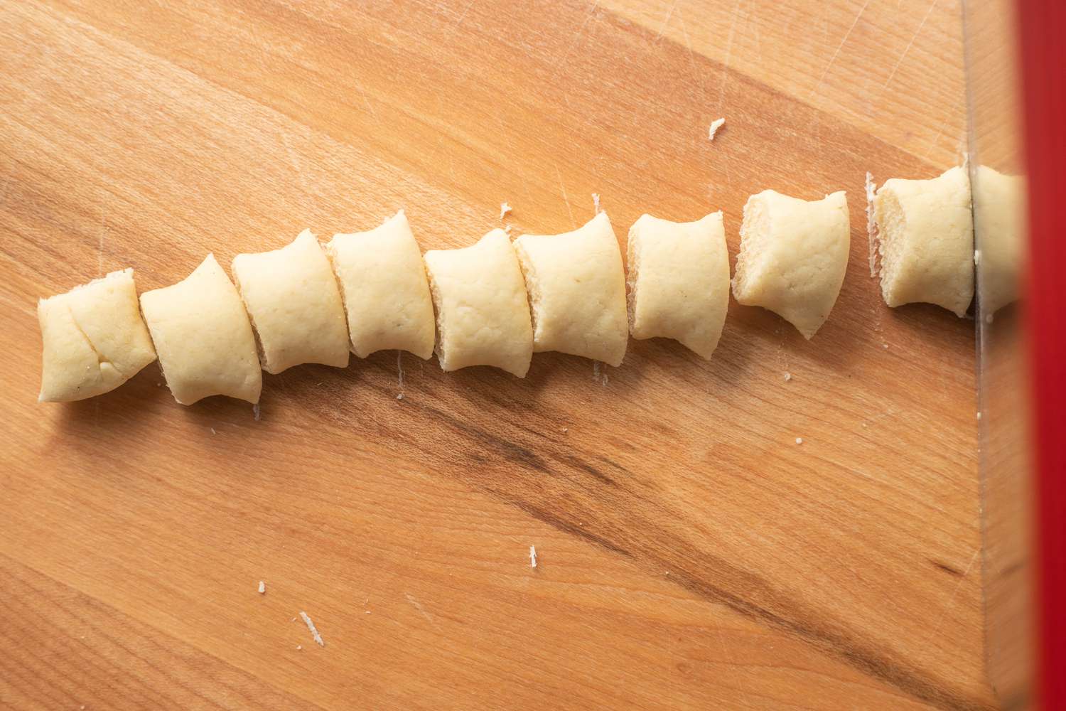 Dough Cut Into Small 1/2 Inch Pieces 