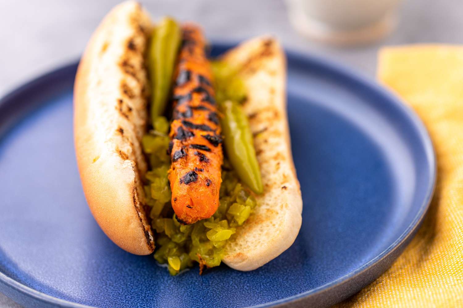 Grilled Carrot Dogs with BBQ Mustard Paste