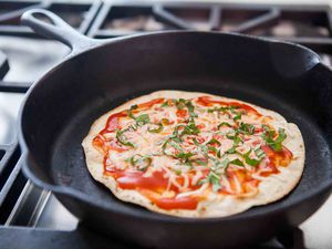 Skillet Tortilla Pizza