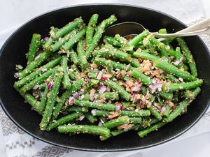 Green Bean Salad on a platter.